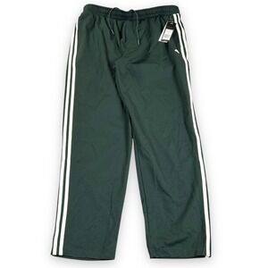 Adidas Golf Track Pants Mens Small Green Night White ADVR0957 3 Stripes